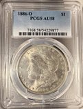 1886-O Morgan Silver Dollar, AU58 PCGS  (19284)