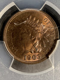 1903 Indian Head Cent, MS63RB. PCGS. (19308) Scratched Slab