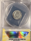 1903 Barber Dime, AU58 ANACS. (19332)