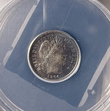 1904 Barber Dime, AU58 ANACS. (19334)