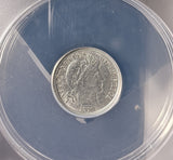 1910-D Barber Dime, AU58 ANACS. (19342)
