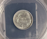 1910-D Barber Dime, AU58 ANACS. (19342)