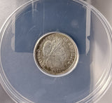 1911-S Barber Dime, AU58 ANACS. (19344)