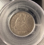 1854-O Arrows Seated Liberty Quarter, AU50 PCGS (19352)