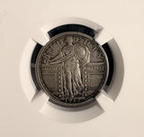 1917 T-1 Standing Liberty Quarter, AU Details NGC (19358)