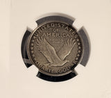 1917 T-1 Standing Liberty Quarter, AU Details NGC (19358)