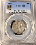 1927-S Standing Liberty Quarter, F-15 PCGS (19362)