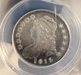 1815/2 Capped Bust Half Dollar, Key Date VF25 Details, ANACS (19366)