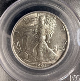 1943 Walking Liberty Half Dollar, MS63 PCGS  (19384)