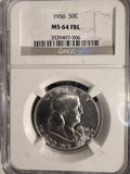1956 Franklin Half Dollar, MS64 FBL NGC (19398)