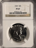 1959 Franklin Half Dollar, PF67 NGC (19402)