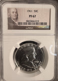 1961 Franklin Half Dollar, PF67 NGC (19404)