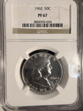 1962 Franklin Half Dollar, PF67 NGC (19406)