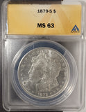 1879-S Morgan Silver Dollar, MS63 ANACS (19410)