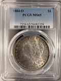 1884-O Morgan Silver Dollar, MS65 PCGS (19420) Nice Color