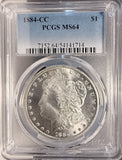 1884-CC Morgan Silver Dollar, MS64 PCGS (19422)