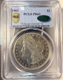 1903 Morgan Silver Dollar, PR 62 PCGS+CAC (19432) PQ