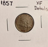 1857 Flying Eagle Cent, XF Details (19441)