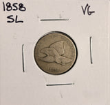 1858 Small Letters, Flying Eagle Cent, VG (19443)