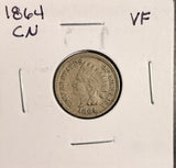 1864 CN Indian Head Cent  VF  (19453)