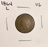 1864-L Indian Head Cent  VG  (19459)