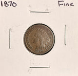 1870 Indian Head Cent  Fine  (19470)