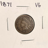 1871 Indian Head Cent  VG  (19474)