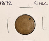 1872 Indian Head Cent  Circulated  (19476)