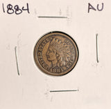 1884 Indian Head Cent  AU,  (19492)