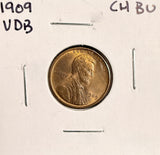 1909-P VDB Lincoln Wheat Cent, Choice Uncirculated R/B,  (19516)