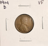 1914-D Lincoln Wheat Cent, Choice VF  (19530)