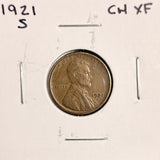 1921-S Lincoln Wheat Cent, Choice XF,  (19540)