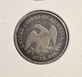 1840-O No Drapery Seated Liberty Quarter, XF Details (19626)