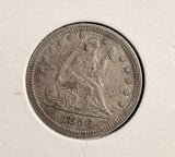1856 Seated Liberty Quarter, XF/AU  (19628)