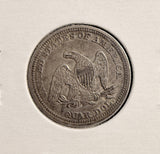 1856 Seated Liberty Quarter, XF/AU  (19628)