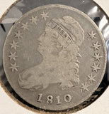 1810 Capped Bust Half Dollar, O-106a  R.3. Nicely Circulated (19678)