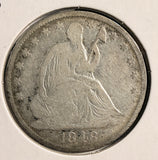 1848-O  Seated Liberty Half Dollar, Nicely Circulated,  (19704)