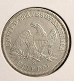 1860-S  Seated Liberty Half Dollar, Nicely Circulated,  (19706)