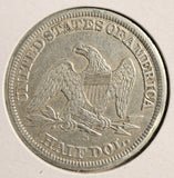 1864-S  Seated Liberty Half Dollar, Choice AU,  (19708)