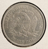 1869 Seated Liberty Half Dollar, Nice XF Det,  (19710)