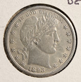 1893-O Barber Half Dollar, Key Date, Uncirculated Detail. (19718)