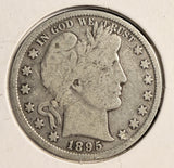 1895 Barber Half Dollar, Nicely Circulated VG. (19724)