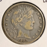 1898-O Barber Half Dollar, Nice XF. (19728)