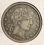 1900 Barber Half Dollar, Nice XF+. (19730)