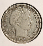 1906-D Barber Half Dollar, Nice XF. (19734)
