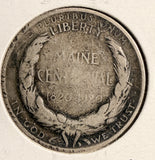 1920 Maine Half Dollar, Well Circulated. (19758)