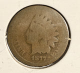 1877 Indian Head Cent , AG/Good  (19782)
