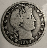 1897-O Barber Half Dollar, VG+, Key Date (19804)