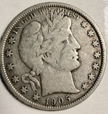 1905-O Barber Half Dollar, VF,  (19808)