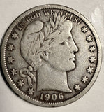 1906-O Barber Half Dollar, VF+,  (19812)
